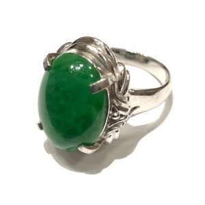 Pt900 プラチナ900 翡翠 リング