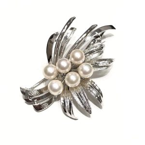 K18WG パール ブローチ