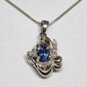 Pt900(プラチナ900) サファイア付 ネックレス アクセサリー