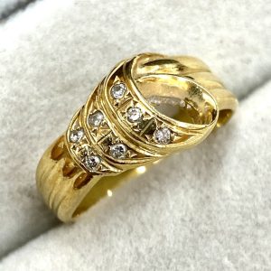 K18 18金 メレダイヤ リング