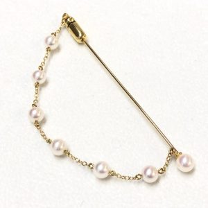 K18 パール ネクタイピン 18金