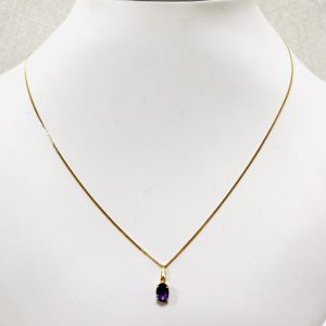 K18 アメシスト0.5ct付ネックレス