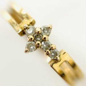 K18 メレダイヤ0.08ct付リング