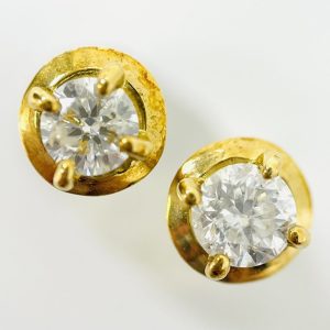 K18 メレダイヤ0.2ct付ピアス