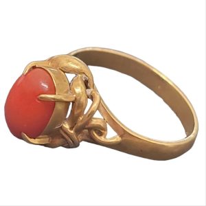 K18 珊瑚  リング