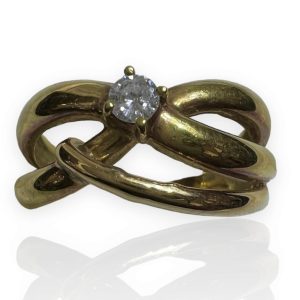 K18　メレダイヤ付きリング