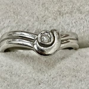 Pt850 0.04ctメレダイヤリング