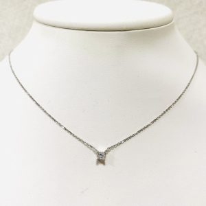 Pt850 ダイヤ0.3ct付ネックレス