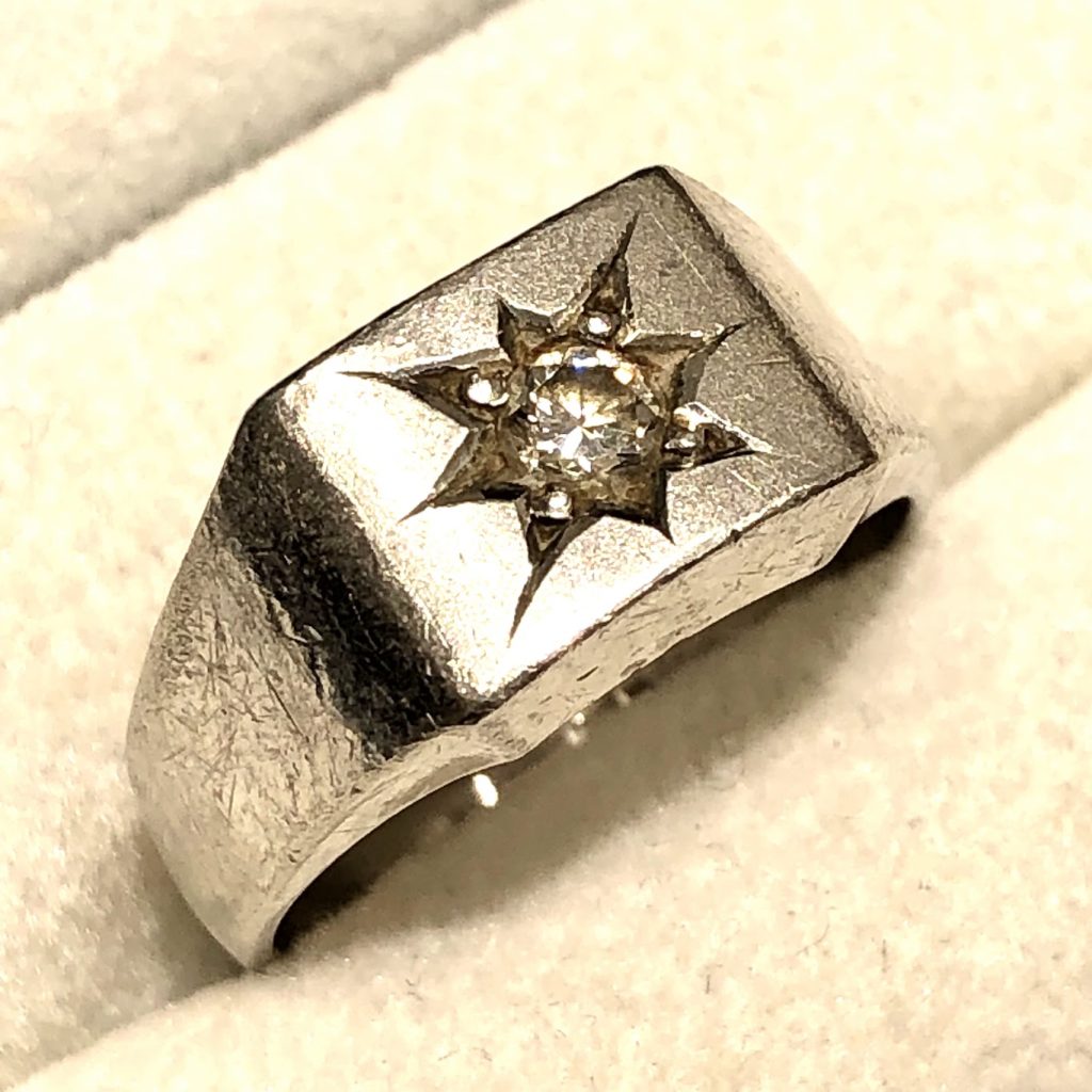 141)スター ダイヤ★リング0.15ct ★プラチナpt900購入価格¥75900