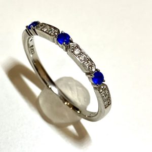 Pt900 アウイナイト&メレダイヤ リング