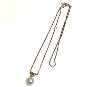 K18 パール付きネックレス