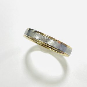 K18/Pt850 メレダイヤ0.02ct付 リング