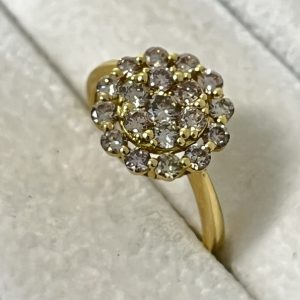 ダイヤモンド付K18リング