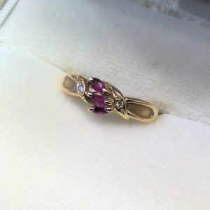 K18 スピネル付きリング