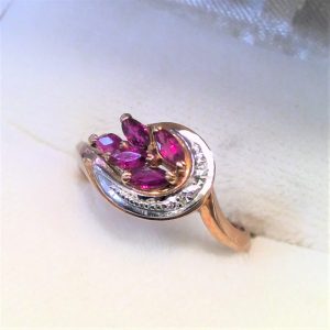 K18/Pt900  コンビ リング