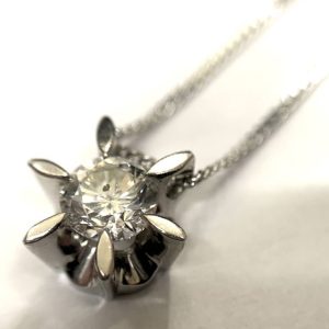 Pt850 プラチナ ダイヤ ネックレス