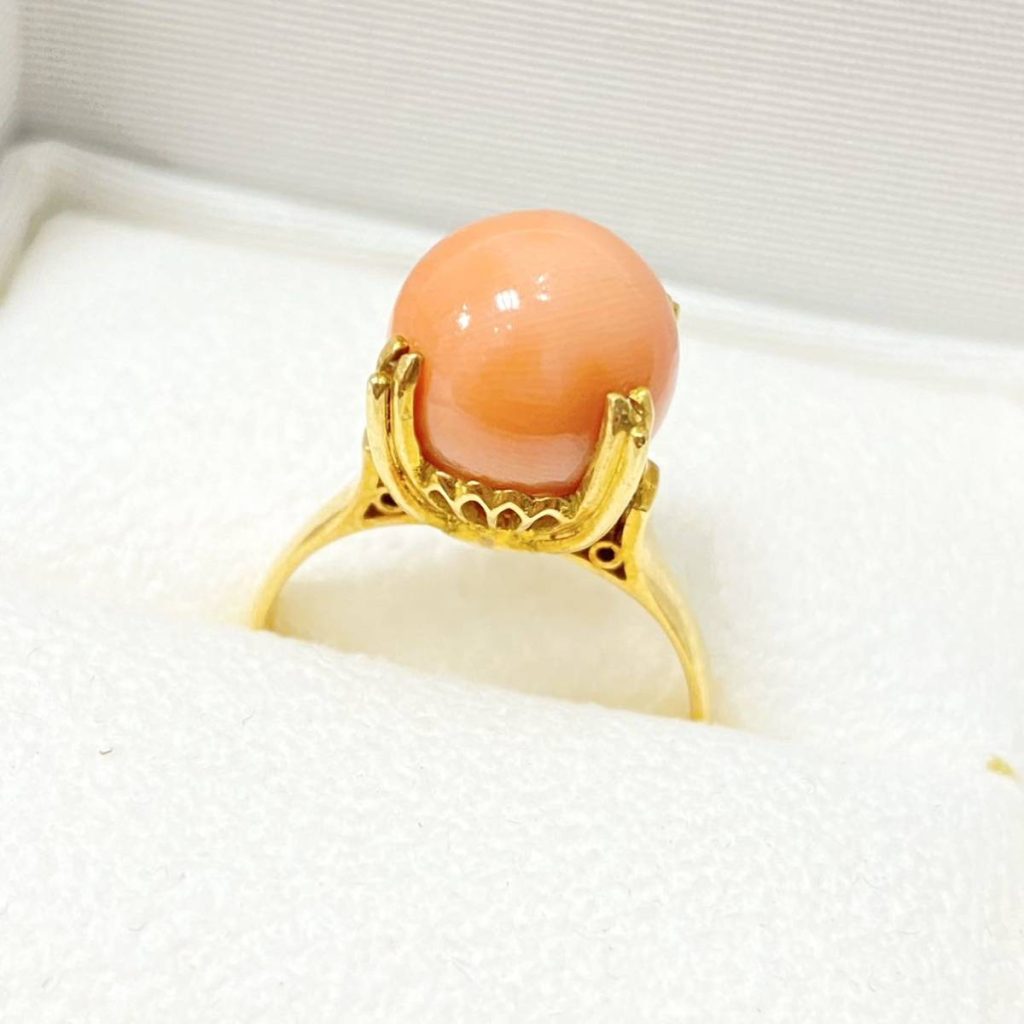 TASAKI　ピンク珊瑚　ダイヤモンド　リング　k18 指輪　桃色サンゴ