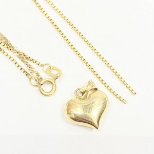 K18 750 ハート型 チェーン ネックレス