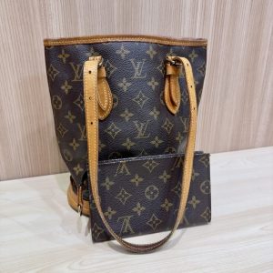 ルイヴィトン LOUIS VUITTON モノグラム バケットPM ポーチ付き ハンドバッグ