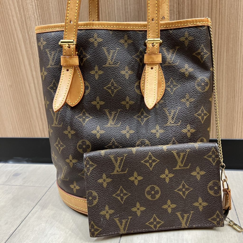 LOUIS VUITTON ルイヴィトン モノグラム ミニバケット トートバッグの