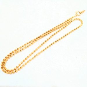 K18 ボールチェーンネックレス