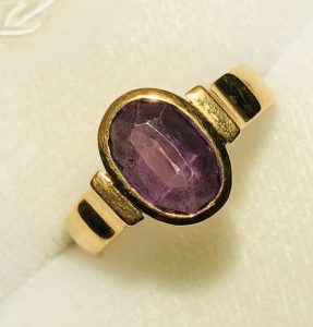 K18 リング アメジスト付き