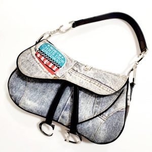 Christian Dior ディオール デニム柄 サドルバッグ
