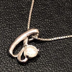 K18WGネックレス / Pt900トップ