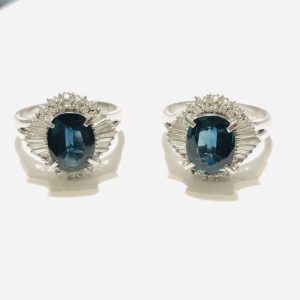 Pt900 サファイア2.46ct/2.06ct プラチナリング