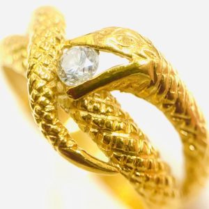 K18 0.18ct メレダイヤモンド ゴールドジュエリーリング