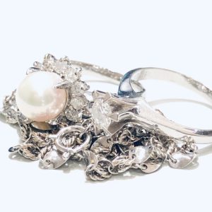 Pt900 ネックレス パール、ダイヤモンド付きリングまとめ