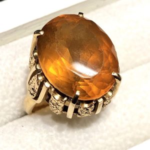 K18 18金 シトリン リング 指輪