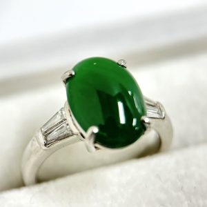 Pt900 翡翠リング