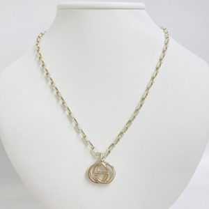 GUCCI グッチ インターロッキングG シルバーネックレス