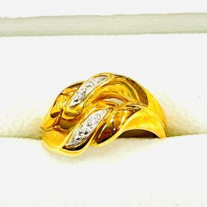 K18/18金 メレダイヤ リング 指輪