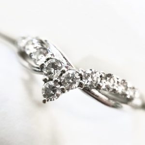 K18WG ダイヤモンド リング