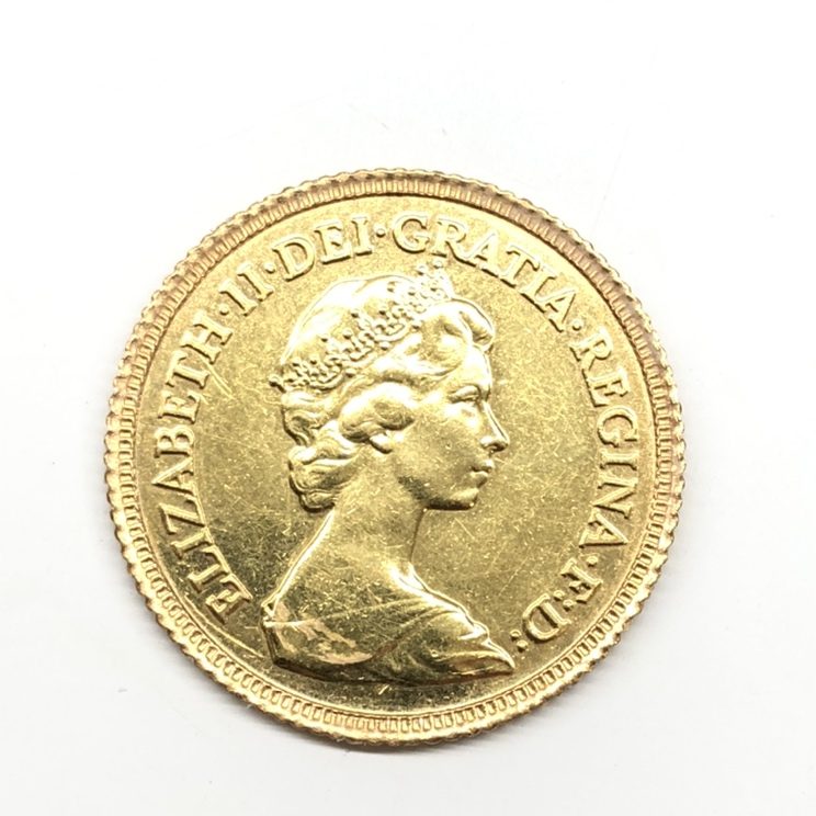 K22 22金 ソブリン金貨 エリザベス2世 イギリス 1982年  コイン