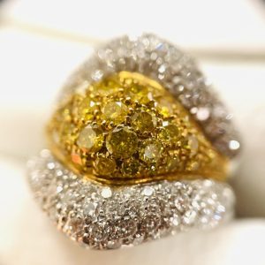 K14 ダイヤモンド イエローダイヤ リング