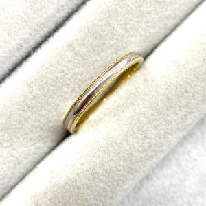 K18 18金 Pt900 プラチナ900 コンビ リング