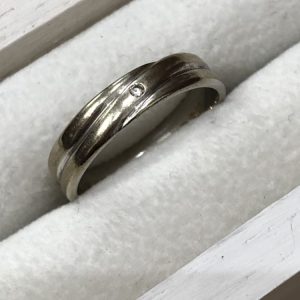 K18WG　リング　メレダイヤ　指輪