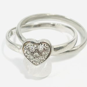 Pt900リング メレダイヤ 0.08ct