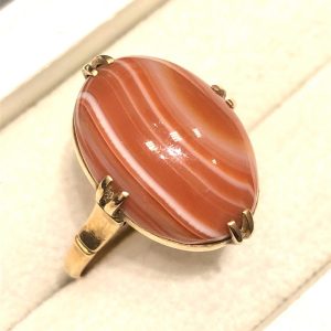 K18 18金 メノウ 瑪瑙 リング 指輪