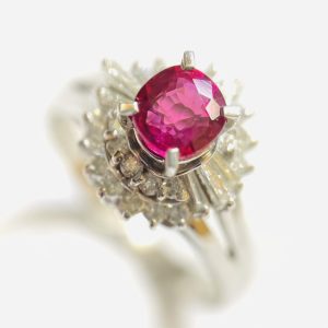 ルビー 0.32ct Pt900 リング