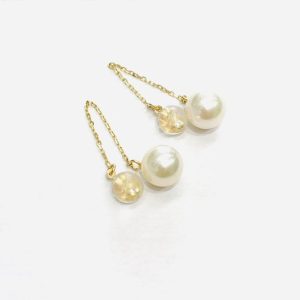 K18(18金) ピアス 石付き