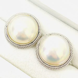 K14WGマベパール20ct付イヤリング