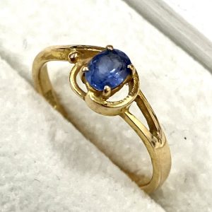 K14 サファイア付きリング