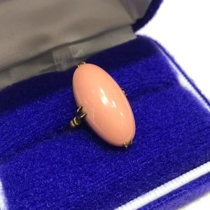 K18 18金 サンゴ 珊瑚 リング 指輪
