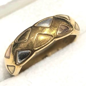 K18 Pt900 18金 プラチナ900 コンビ リング