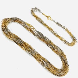 Pt850/K18 コンビネックレス＆ブレスレット