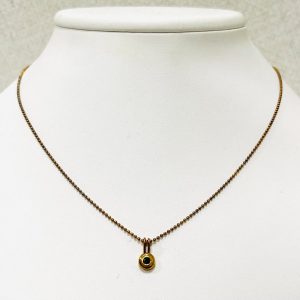 K18 ブラックダイヤ0.09ct付きネックレス